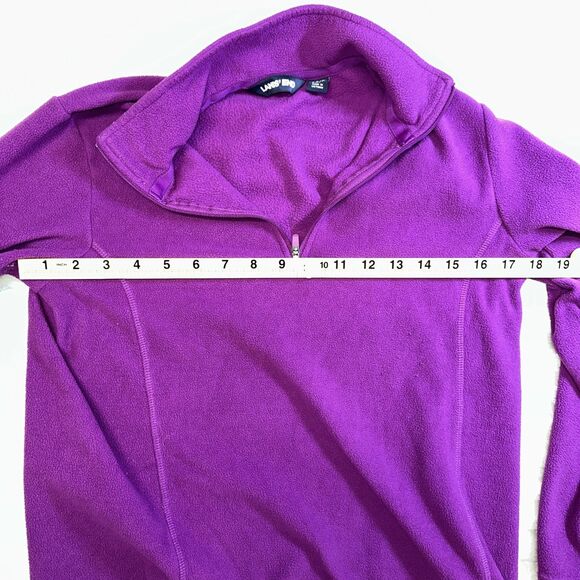 Lands End Womens Purple Fleece Long Sleeve Size XS - Picture 5 of 7